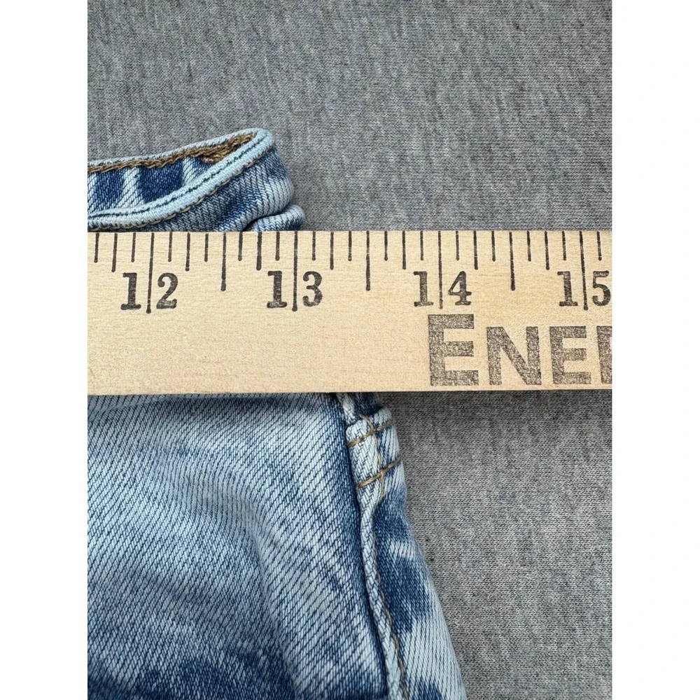 Gilded Intent Jeans Womens 25x32 90s Wide Leg Light Wash Denim Slit‎ Hem BOHO